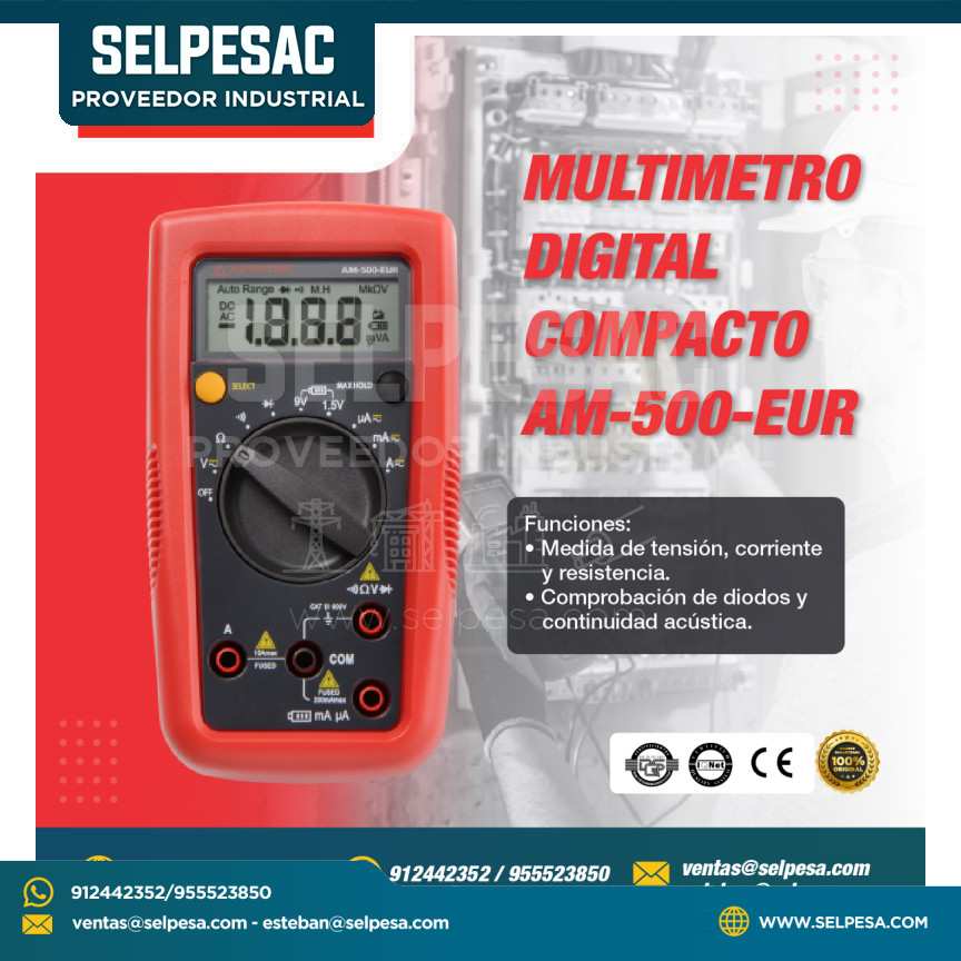 BEHA AMPROBE - MULTIMETRO DIGITAL COMPACTO AM-500-EUR