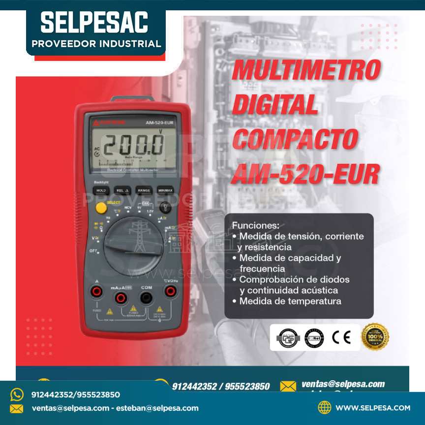 BEHA AMPROBE - MULTIMETRO DIGITAL COMPACTO AM-520-EUR