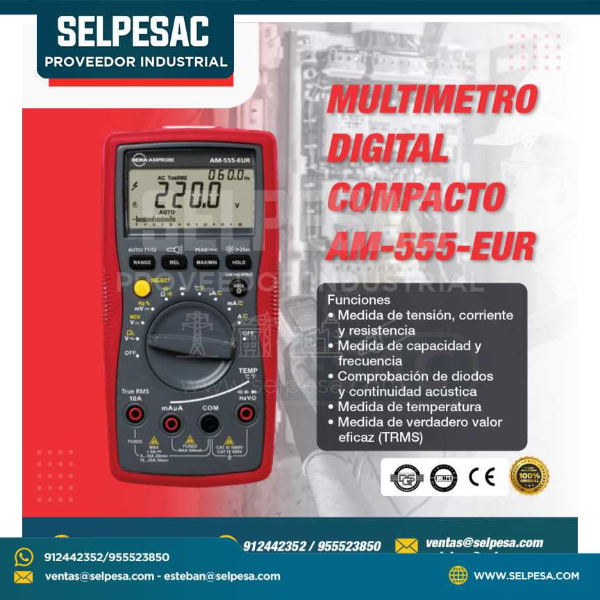 BEHA AMPROBE - MULTIMETRO DIGITAL COMPACTO AM-555-EUR