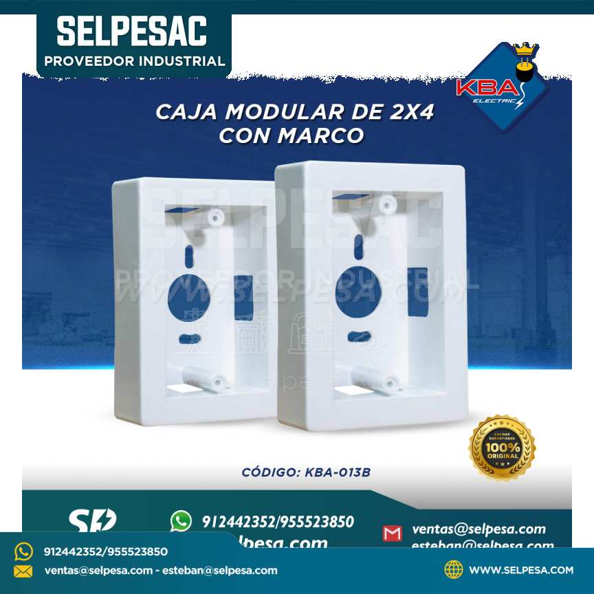 KBA - CAJA MODULAR DE 2X4 CON MARCO KBA-013B
