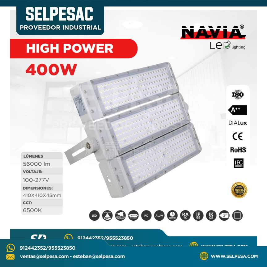 NAVIA - REFLECTOR HIGH POWER 400W 56000LUM 100-277V 6500K CE ROHS