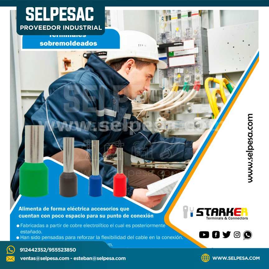 STARKER TERMINAL AISLADO SOBREMOLDEADO MARRON CABLE 2AWG