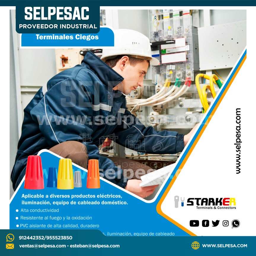 STARKER CONECTOR CIEGO AMARILLO CABLE 16-12AWG