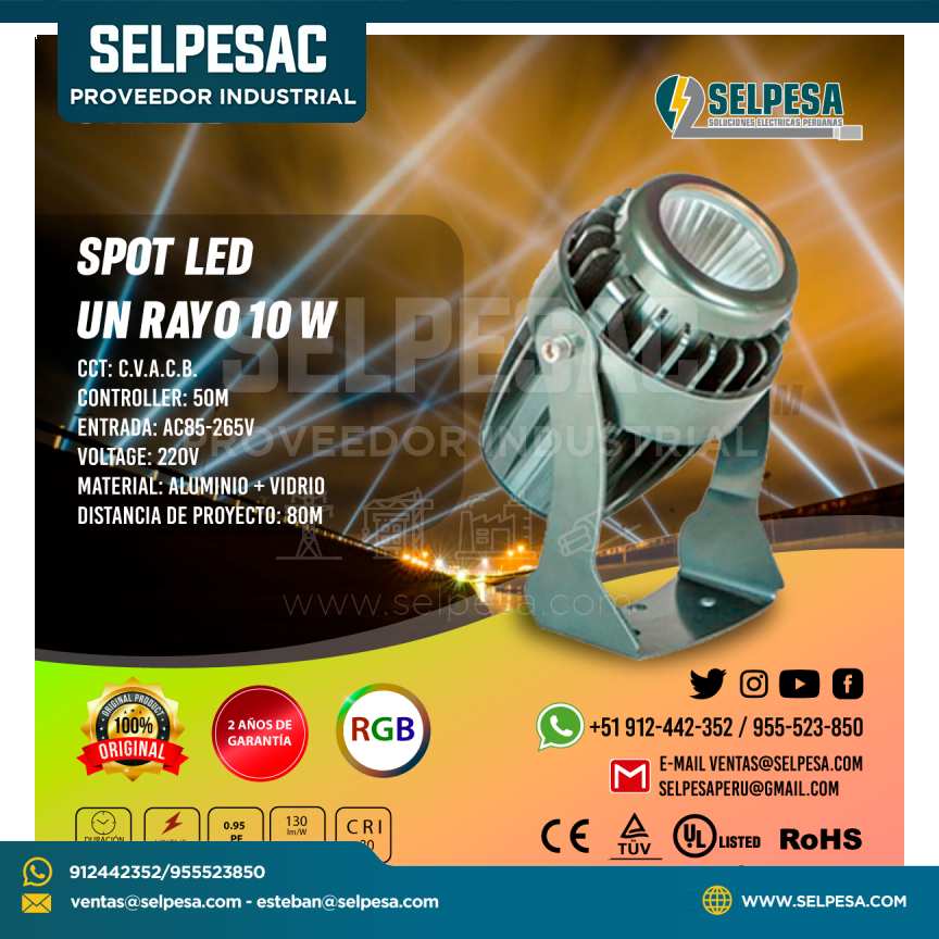 SPOT LED  UN RAYO 10 W