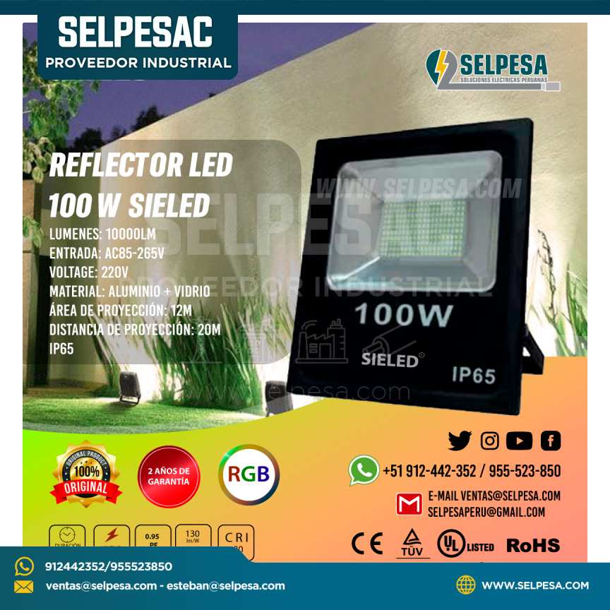 REFLECTOR LED 100 W SIELED
