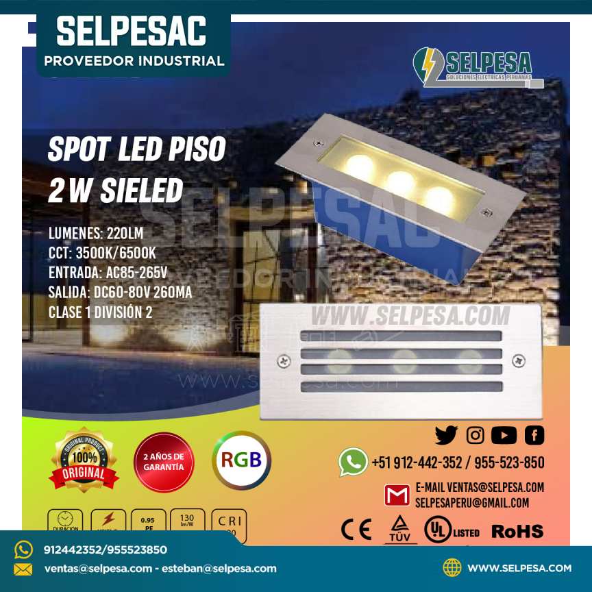 SPOT LED PISO  2 W SIELED