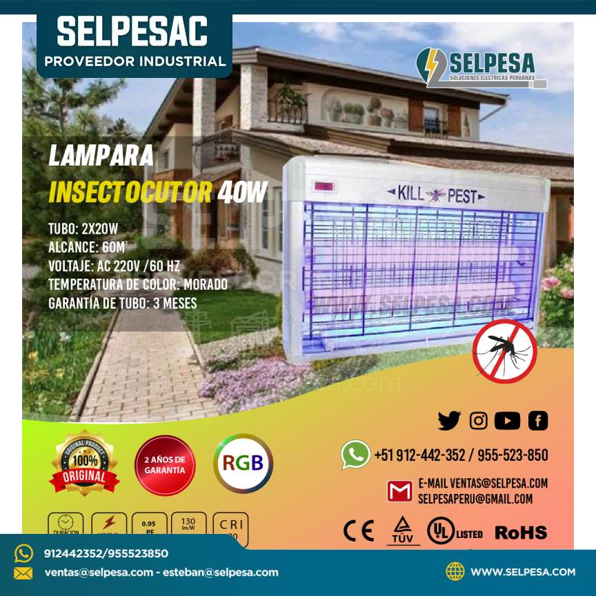 LAMPARA  INSECTOCUTOR 40W