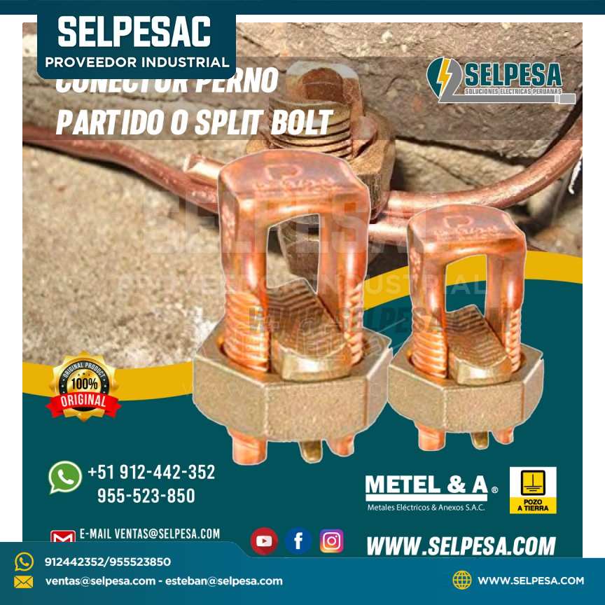 CONECTOR PERNO  PARTIDO O SPLIT BOLT METELSA
