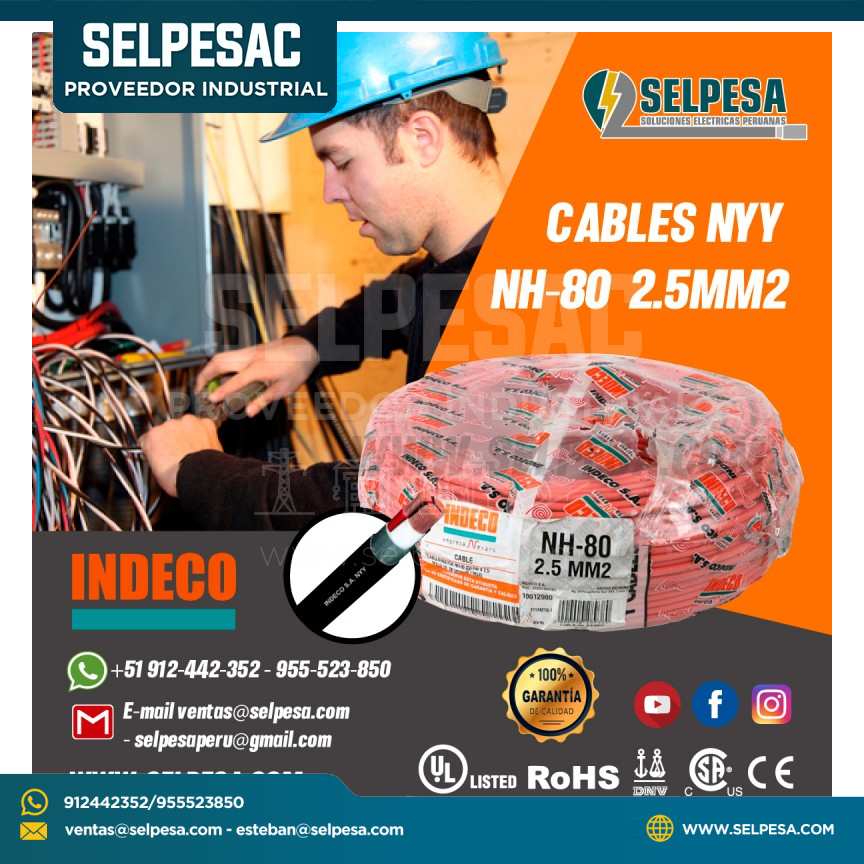 CABLE NH-80 450/750V 2.5MM2 ROJO X ROLLO