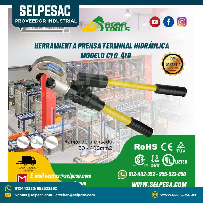 HERRAMIENTA PRENSA TERMINAL HIDRAULICA MODELO CYO-410