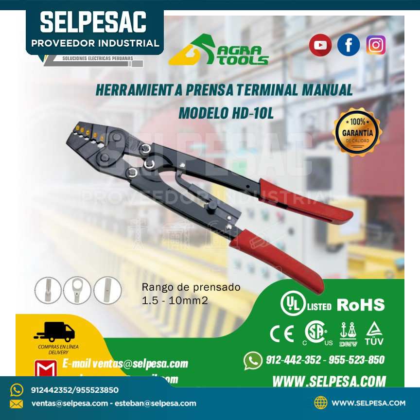 HERRAMIENTA PRENSA TERMINAL MANUAL MODELO HD-10L
