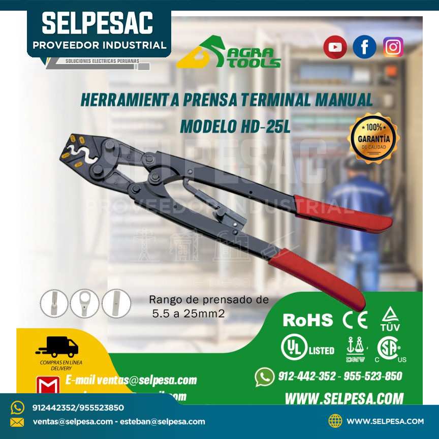 HERRAMIENTA PRENSA TERMINAL MANUAL MODELO HD-25L