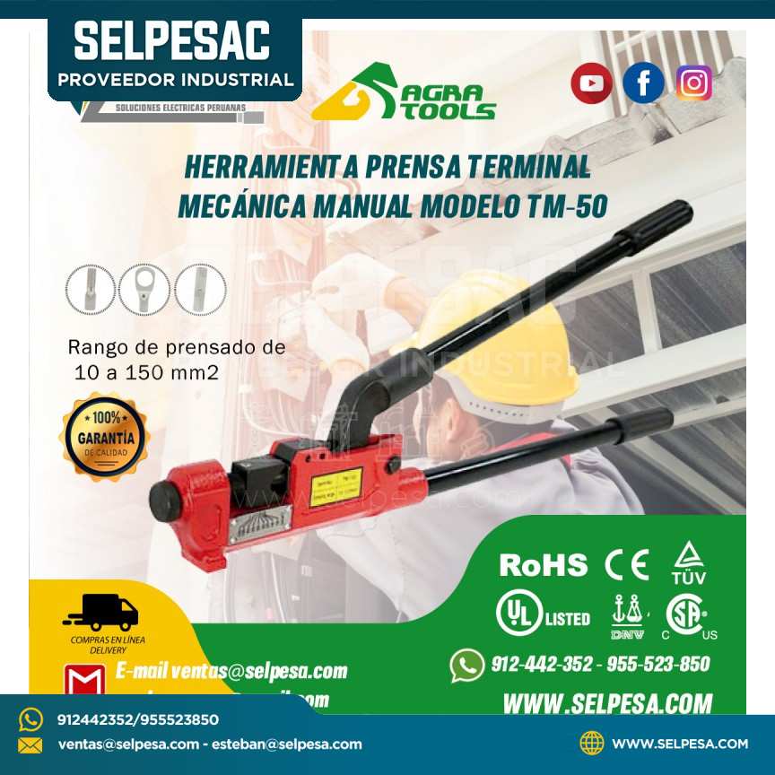 HERRAMIENTA PRENSA TERMINAL MECANICA MANUAL MODELO TM-50
