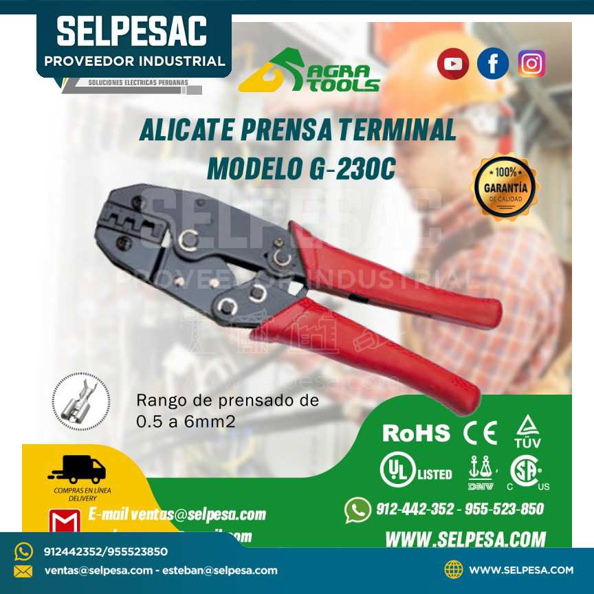 ALICATE PRENSA TERMINAL MODELO G-230C