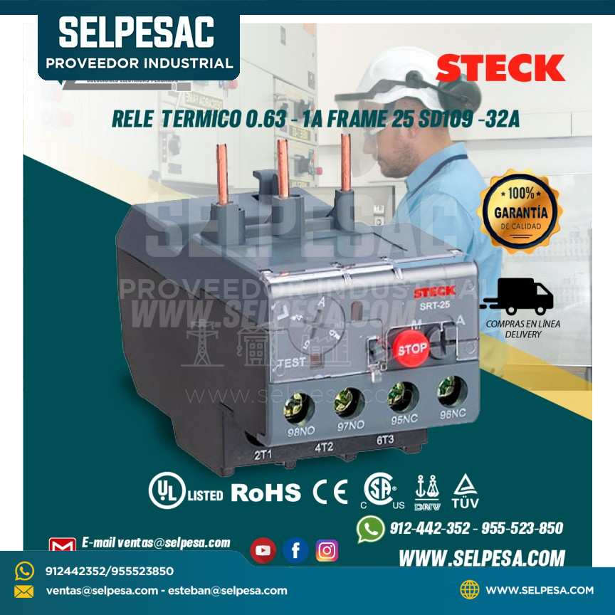RELE TERMICO 0.63 - 1A FRAME 25 SD109 -32A STECK