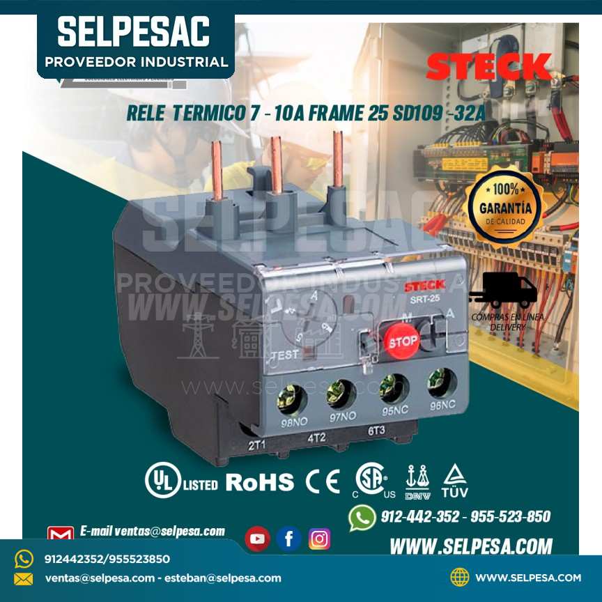 RELE TERMICO 7 - 10A FRAME 25 SD109 -32A STECK
