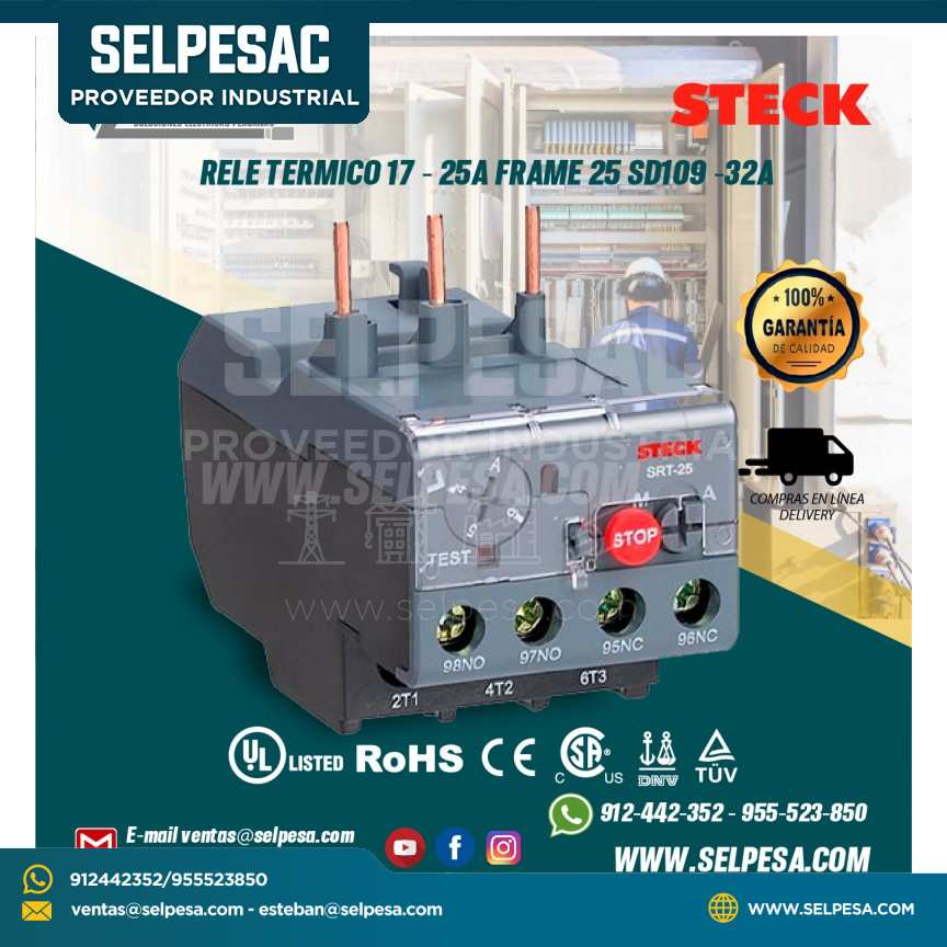 RELE TERMICO 17 - 25A FRAME 25 SD109 -32A STECK