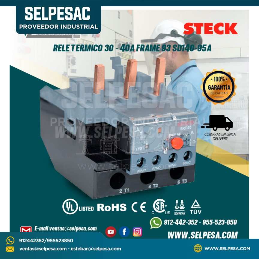 RELE TERMICO 30 - 40A FRAME 93 SD140-95A STECK