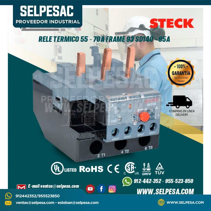 RELE TERMICO 55 - 70A FRAME 93 SD140 - 95A STECK