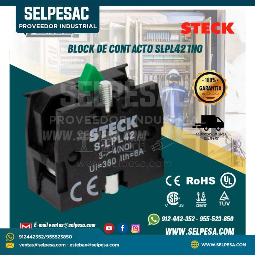BLOQUE DE CONTACTO SLPL42 1NO STECK